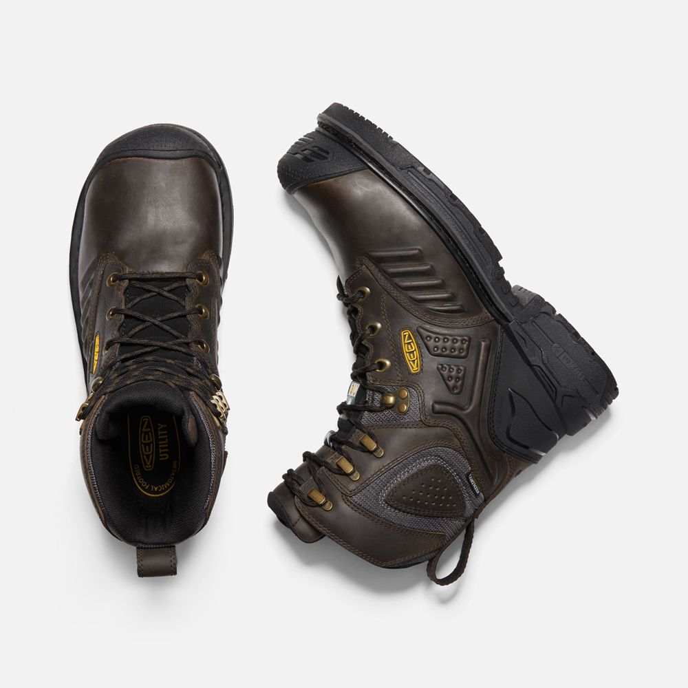 Keen Laarzen Heren Zwart Bruin - Csa Philadelphia 8\" Internal Met Waterproof (Carbon-Fiber Toe) - 27